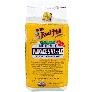 Бобс Рэд Милл, Buttermilk Pancake & Waffle Mix, Whole Grain, 26 oz (737 g) отзывы покупателей