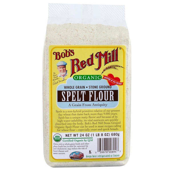 Bob's Red Mill, Organic Spelt Flour, Whole Grain, 24 oz (680 g) iHerb