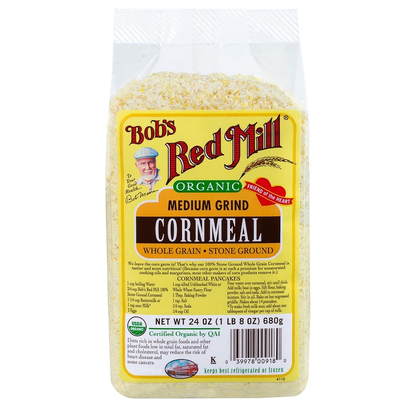 Bob's Red Mill, Organic Medium Grind Cornmeal, Whole Grain, 24 oz (680