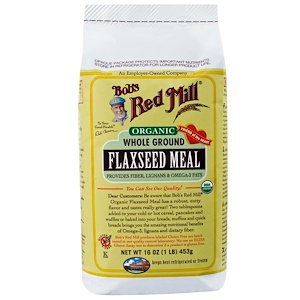 Отзывы о Бобс Рэд Милл, Organic Whole Ground Flaxseed Meal, 16 oz (1 lb) 453 g