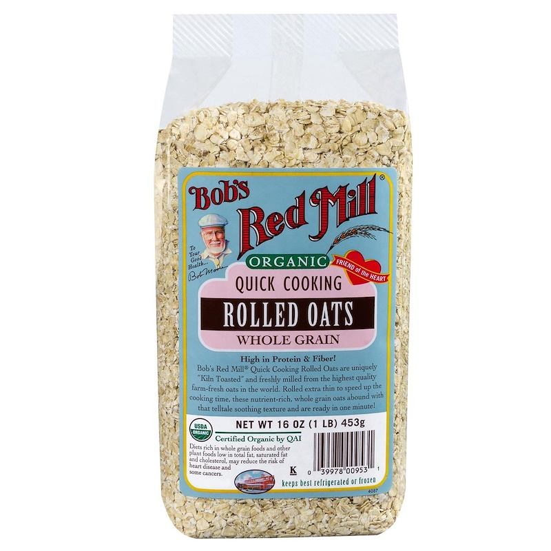 Bob S Red Mill Organic Quick Cooking Rolled Oats Whole Grain Oz