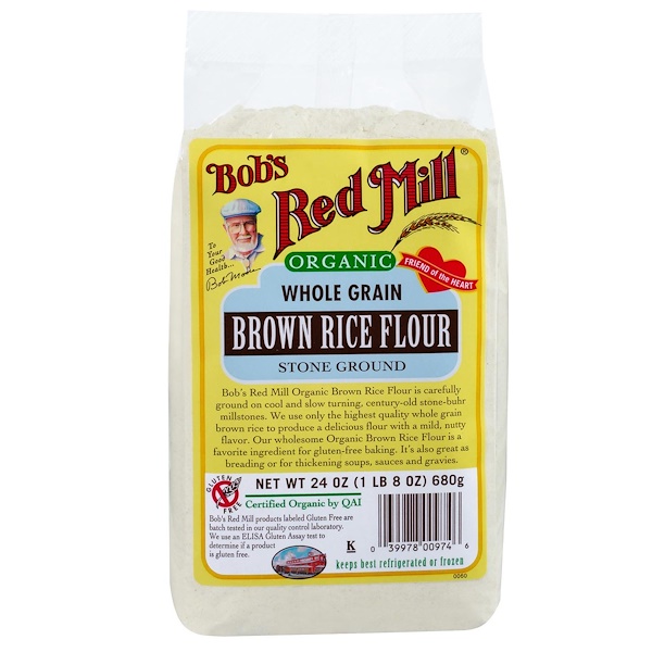 Bob's Red Mill, Organic Brown Rice Flour, Whole Grain, 24 oz (680 g