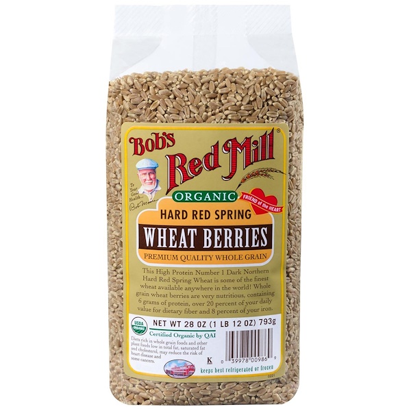 Bob's Red Mill, Органическое зерно твердой красной яровой пшеницы, 28 унций (793 г)