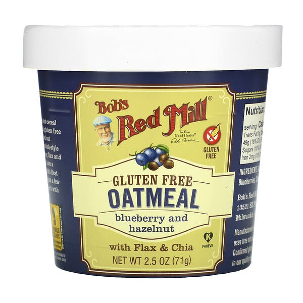 Oatmeal Cup, Blueberry and Hazelnut with Flax & Chia, 2.5 oz (71 g)