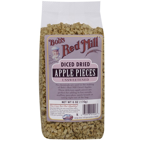 Bob's Red Mill, Diced Dried Apple Pieces, Unsweetened, 6 oz (170 g