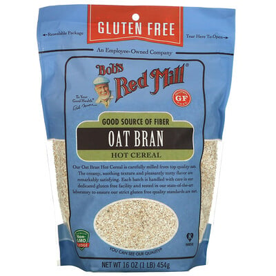 

Bob's Red Mill, Oat Bran Hot Cereal, Gluten Free, 16 oz (454 g)