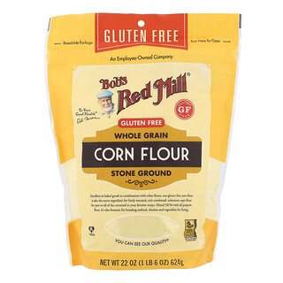 Bob's Red Mill, Gluten Free Corn Flour, Whole Grain, 1 lb 6 oz (624 g)