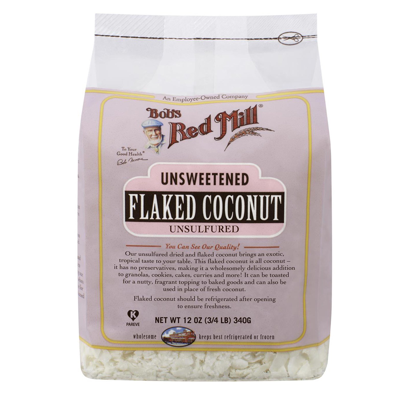 Bobs Red Mill Flaked Coconut Unsweetened 12 Oz 340 G Iherb