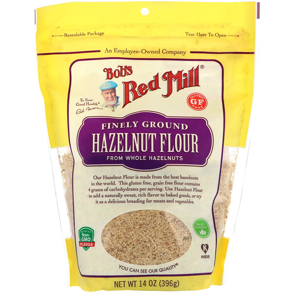 Bob's Red Mill, Finely Ground Hazelnut Flour, Gluten Free, 14 oz (396 g