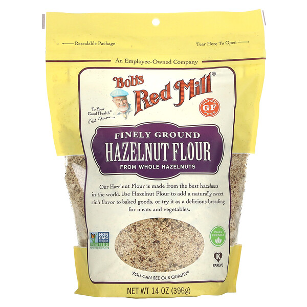Bob's Red Mill, Finely Ground Hazelnut Flour, Gluten Free, 14 oz (396 g)
