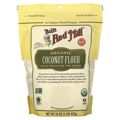 Купить Bob's Red Mill Органическая кокосовая мука, без глютена, 453 г (16 унций)