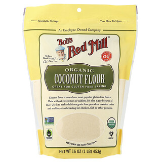 Bob's Red Mill, Organic Coconut Flour, Gluten Free, 16 oz (454 g)