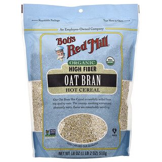 Bob's Red Mill, Organic High Fibre Oat Bran, Porridge, 18 oz (510 g)