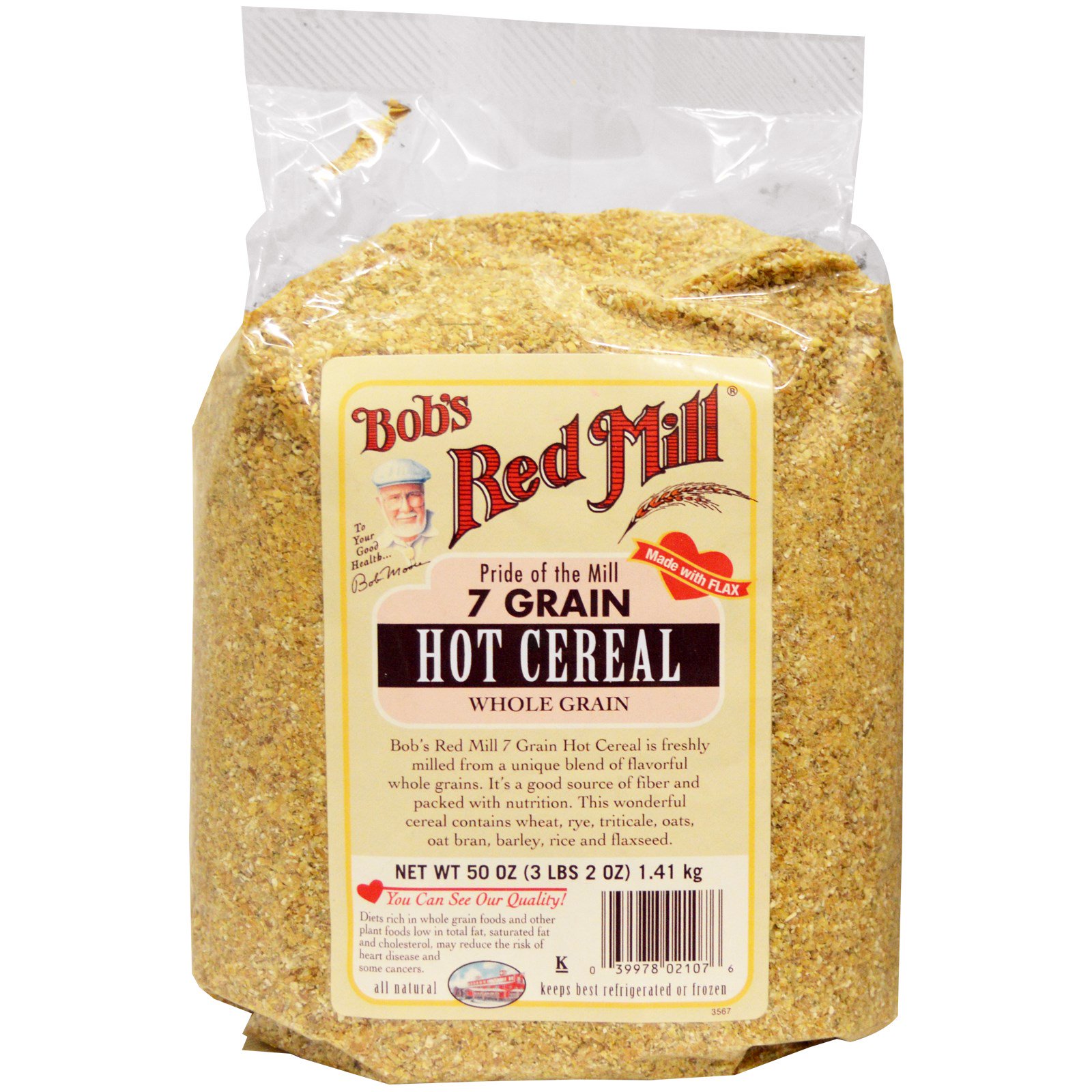 Злаковые смеси. Каша 7 злаков. Боб зерновой. , 7 Grain hot Cereal from Bob's Mill). Bobs Red Mill.