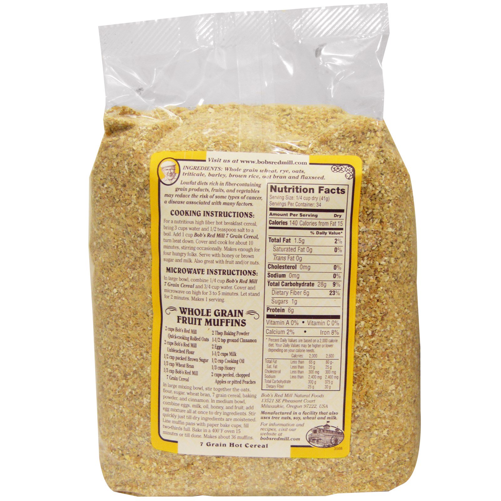 Bob's Red Mill, 7 Grain Hot Cereal, 50 oz (1.41 kg) iHerb