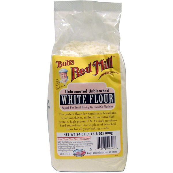 Bob's Red Mill, White Flour, Unbromated Unbleached, 24 oz (680 g) (Discontinued Item) 