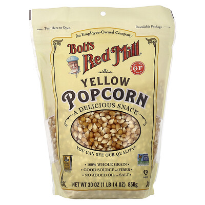 Bob's Red Mill, Palomitas de maíz amarillas`` 850 g (1 lb 14 oz)