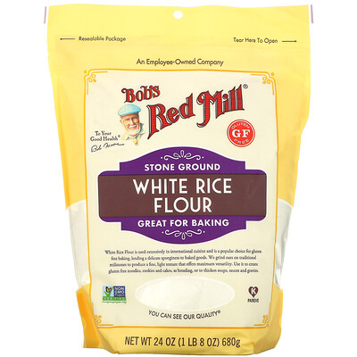 Купить Bob's Red Mill White Rice Flour, 24 oz (680 g)