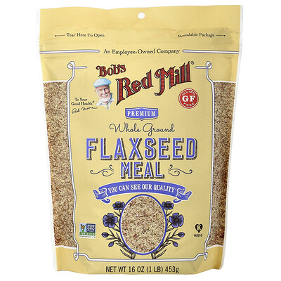 Bob's Red Mill, Premium Whole Ground Flaxseed Meal, 1 lb (453 g)