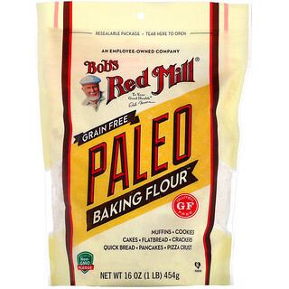 Bob's Red Mill, دقيق خَبْز Baking Flour لنظام باليو، خالي من الحبوب، خالي من الجلوتين، 16 أونصة (454 جم)