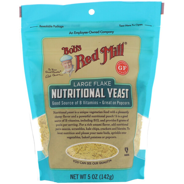Bob's Red Mill, Large Flake Nutritional Yeast, Gluten Free, 5 oz (142 g