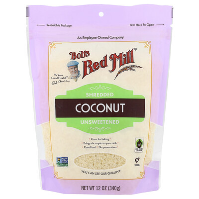 Bob's Red Mill, Coco rallado, sin endulzantes, 340 g (12 oz)