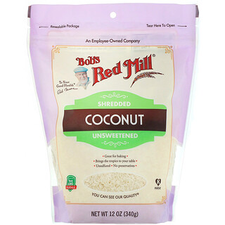Bob's Red Mill, Coco Ralado, Sem Açúcar, 12 oz (340 g)
