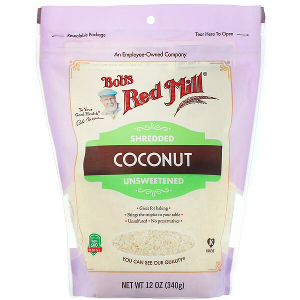 Shredded Coconut, Unsweetened, 12 oz (340 g)