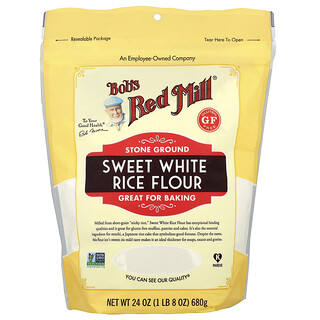 Bob's Red Mill, Farinha de Arroz Branco Doce, 680 g (24 oz)