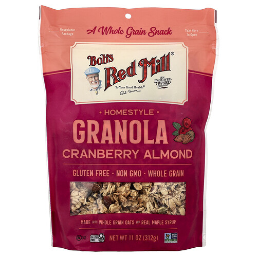 Bob's Red Mill, Homestyle Granola, Knuspermüsli, Cranberry-Mandel, 312 g (11 oz.)