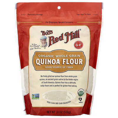 Bob's Red Mill, Harina de quinua integral orgánica, 510 g (18 oz)