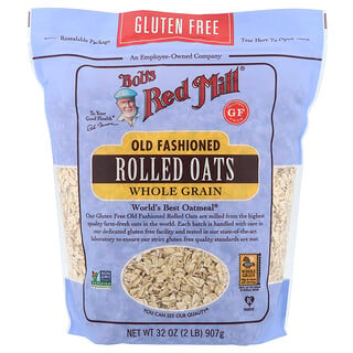 Bob's Red Mill, Eski Moda Yulaf Ezmesi, Tam Tahıllı, Glutensiz, 32 oz (907 gr)
