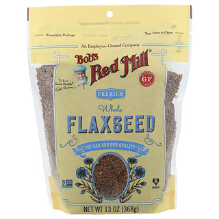 Bob's Red Mill, Цельные льняные семена премиального качества, без глютена, 13 унций (368 г)
