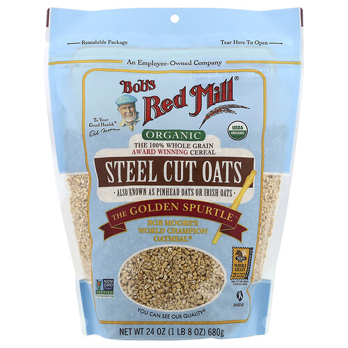 Bob's Red Mill, Steel Cut Oats, stahl geschnittener Hafer, Vollkorn, glutenfrei, 680 g (24 oz.)