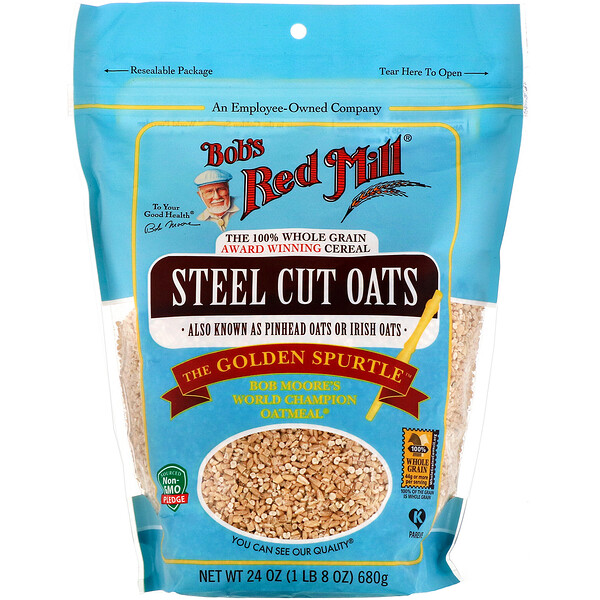 Bob's Red Mill, スティールカットオーツ、全粒穀物、680g（24オンス）