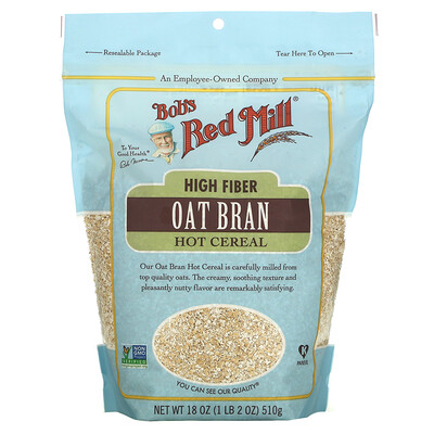 Bob's Red Mill High Fiber Oat Bran Hot Cereal, 18 oz ( 510 g)