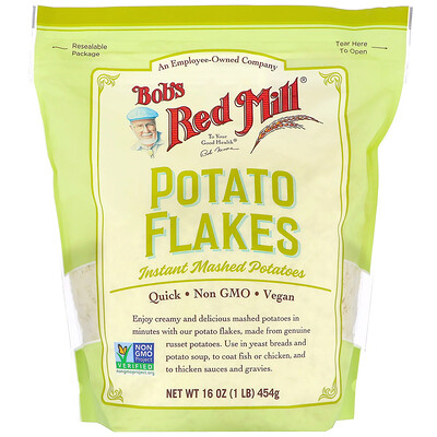 Bob's Red Mill Potato Flakes, Instant Mashed Potatoes, 16 oz (454 g)
