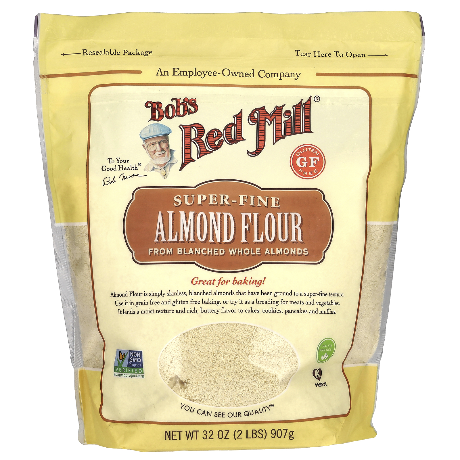Bob's Red Mill (밥스레드밀), 초미세 아몬드 가루, 907g(32oz)