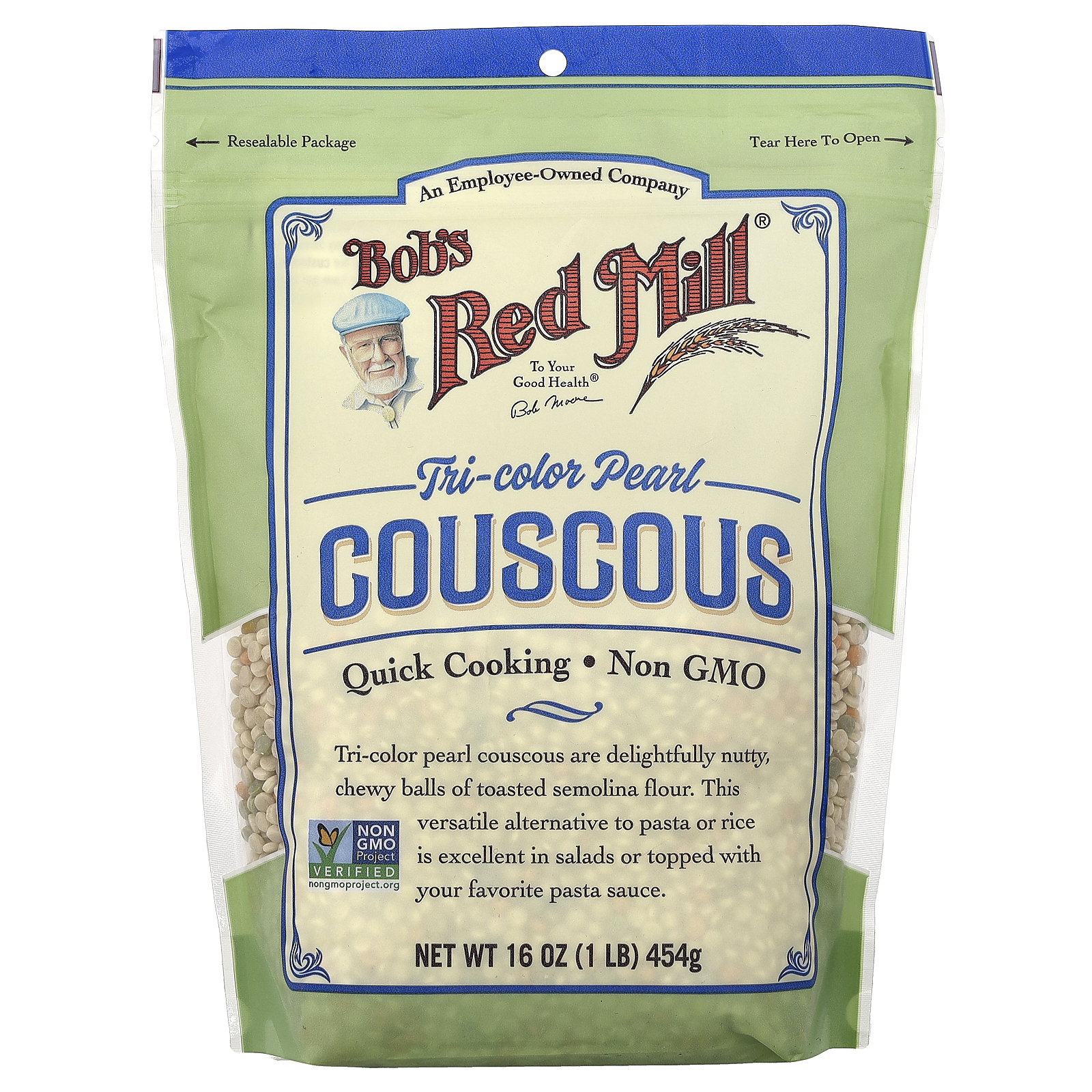 Bob's Red Mill (밥스레드밀), 삼색 진주 쿠스쿠스, 454g(16oz)