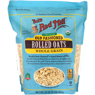 Bob's Red Mill, Organic Old Fashioned Rolled Oats, Whole Grain, 32 oz (907 g)
