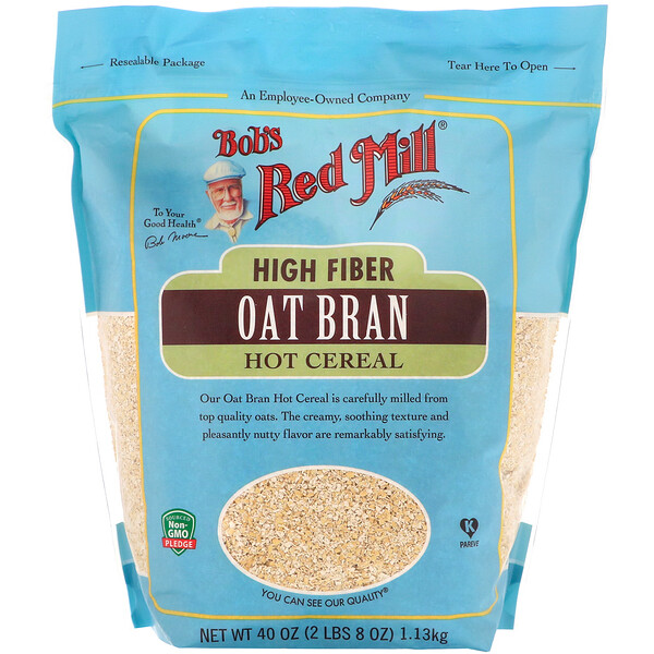 High Fiber Oat Bran Hot Cereal, 40 oz (1.13 kg)
