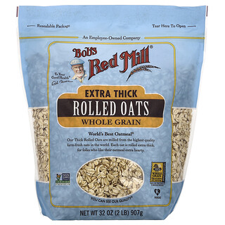 Bob's Red Mill, Extra Thick Rolled Oats, Whole Grain, 32 oz (907 g)