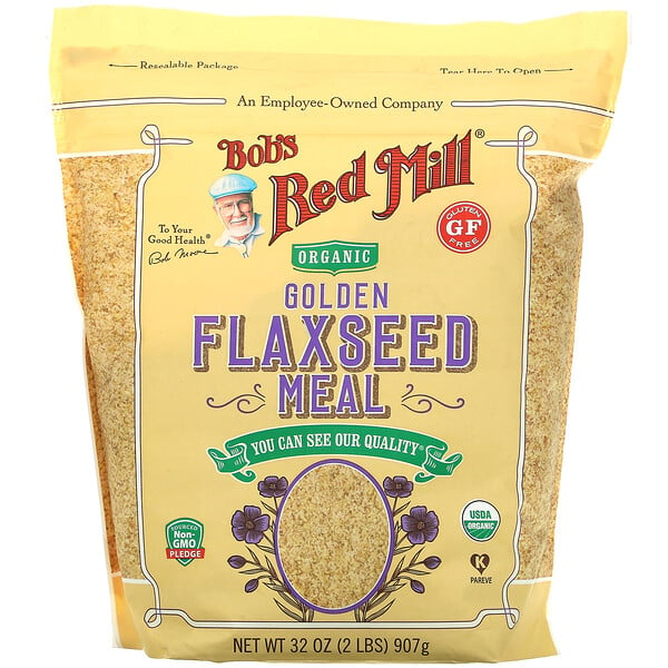 Organic Golden Flaxseed Meal, 32 oz (907 g)