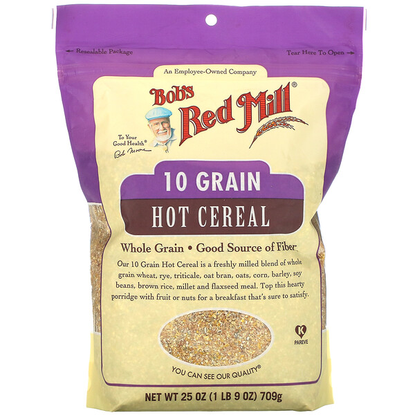 Bob's Red Mill, 10種類の穀物のホットシリアル、全粒穀物、709g（25オンス）