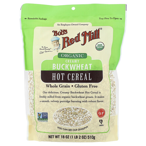 Bob's Red Mill, Heißes Bio-Creme-Buchweizen-Müsli, Vollkorn, 510 g (18 oz.)