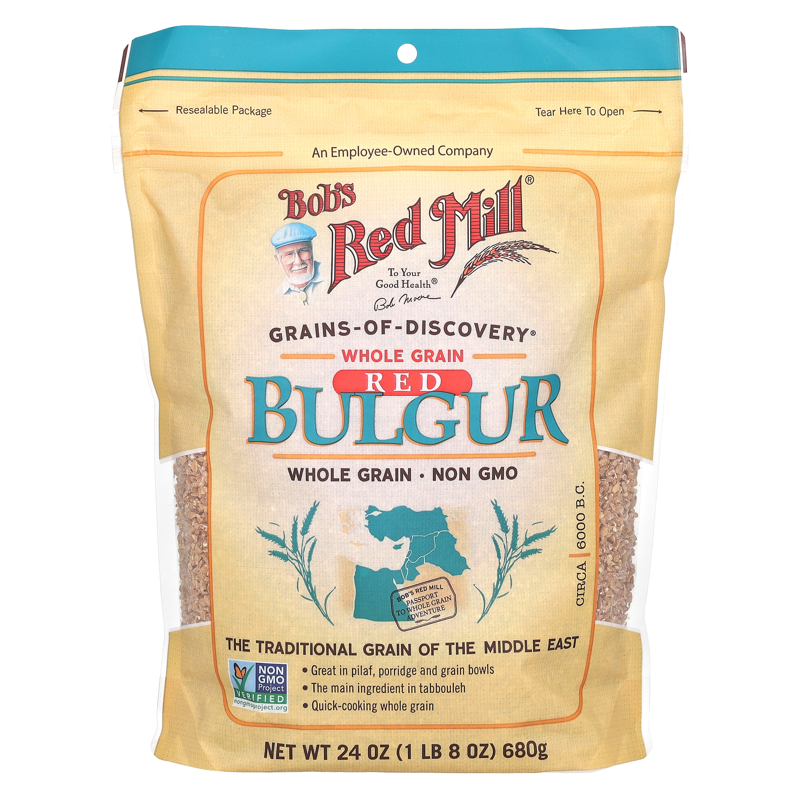 Bob's Red Mill (밥스레드밀), 레드 불구르, 통곡물, 680g(24oz)