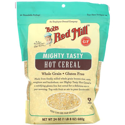Купить Bob's Red Mill Mighty Tasty Hot Cereal, цельнозерновые хлопья, 24 унции (680 г)