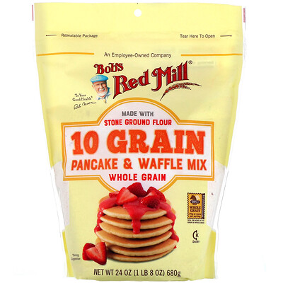 Bob's Red Mill 10 Grain Pancake & Waffle Mix, Whole Grain, 27 oz (680 g)