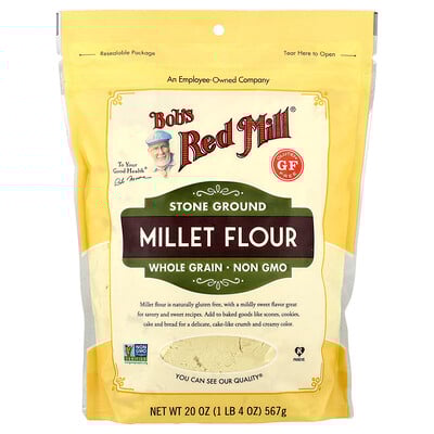 Bob's Red Mill, Harina de mijo, Integral, 567 g (20 oz)