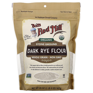 Bob's Red Mill, Dunkles Bio-Roggenmehl, Vollkorn, 567 g (20 oz.)